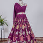 Ready-made lehenga - fully stitched - georgette lehenga With Sequins and Thread Embroidery Work