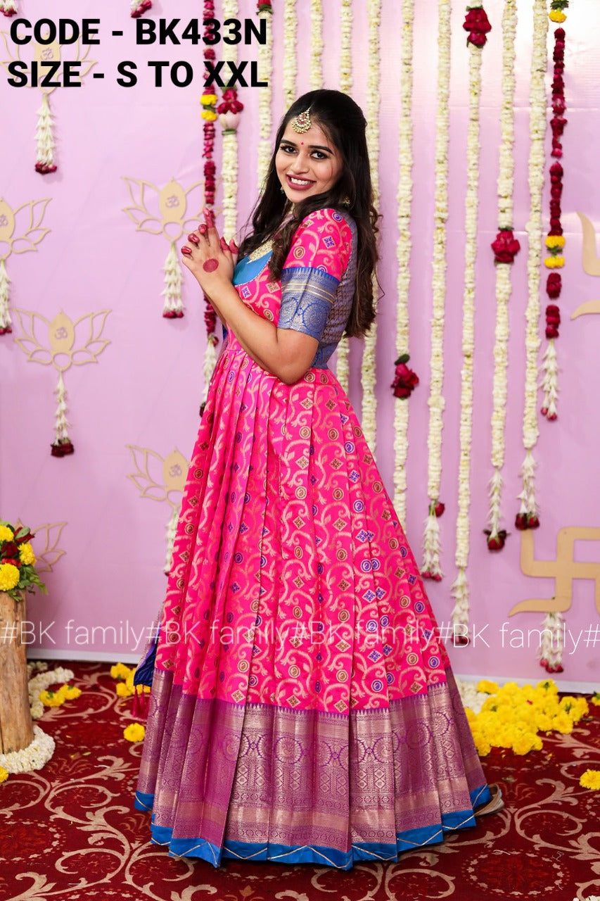 Buy Pattu Long Gown Online In India India, 45% OFF