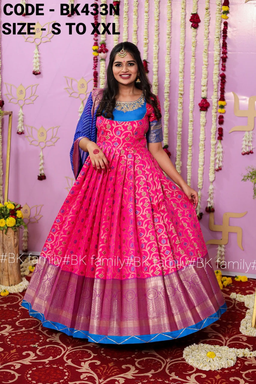 Auspicious South Indian Anarkali Gown Style