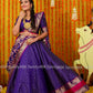 Clearence size M  size - Kalamkari Hot blue Pattu dress - lehenga dress - Pattu Gown