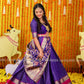 Clearence size M  size - Kalamkari Hot blue Pattu dress - lehenga dress - Pattu Gown