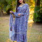 gorgeous Azure Blue Dress- indian party Anarkali shalwar