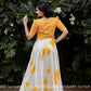 Mustard shibbori pattern Maxi dress - indian party Gown