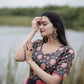 The Pure Georgette Dress stunning fit and flare dress - indian party dress