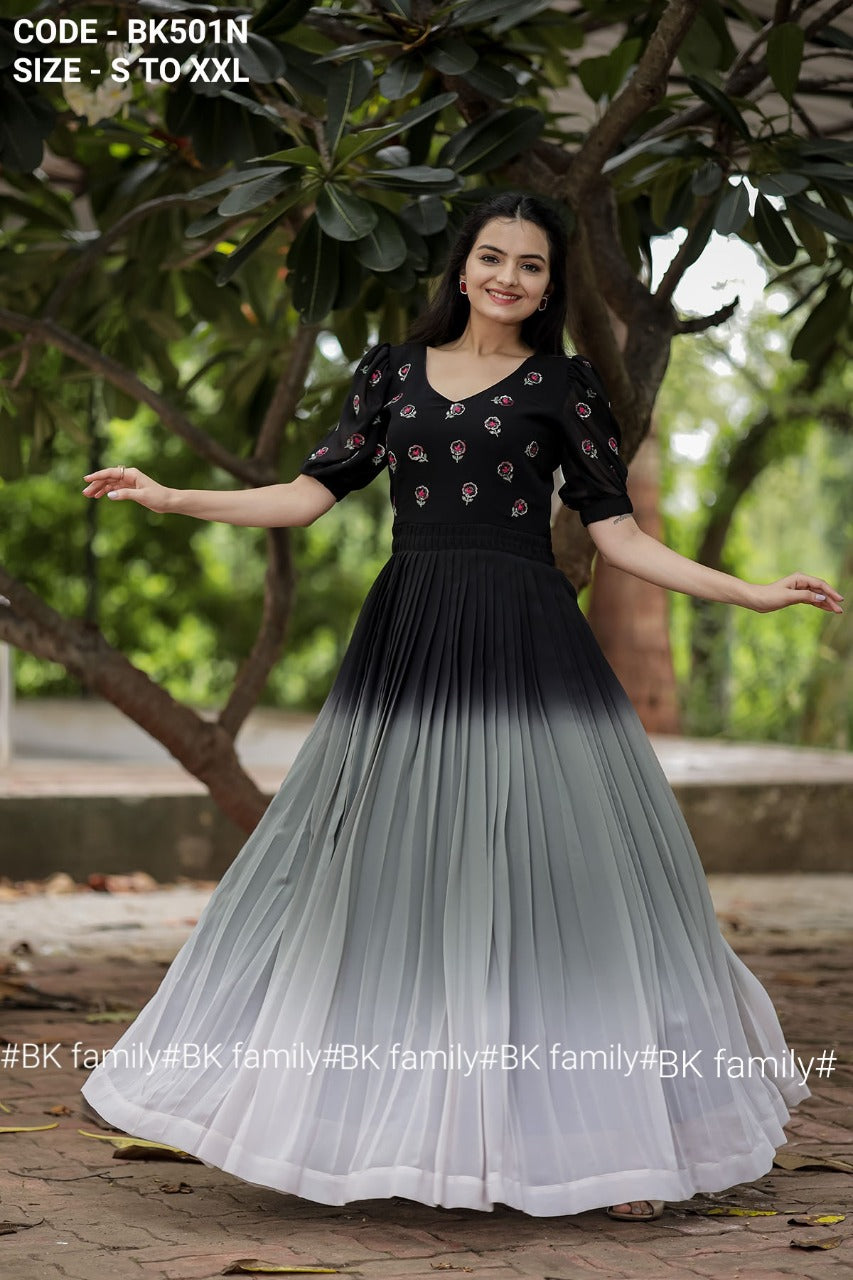 This Black shadded Indian Gown - Long party dresses