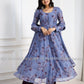 Steel Grey Indian Gown - Long party dresses
