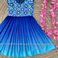 Blue indian girls frock, party dress, kids party gown, desginer dress