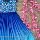 Blue indian girls frock, party dress, kids party gown, desginer dress