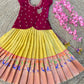 6 to 11 years Girls lehenga Pattu pavada - kids lehenga - girls pattu pavada - maggam work pattu pavada