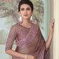 Onion Pink Party wear saree with designer blouse - Wedding wear fancy saree