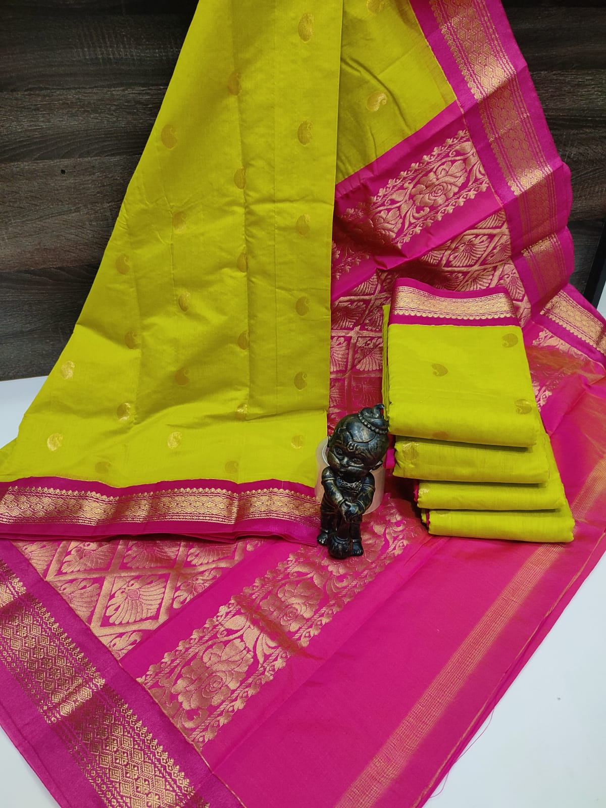 Uppada rich cotton silk saree - gold zari border