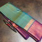 Rama blue with magenta handloom pattu sareee