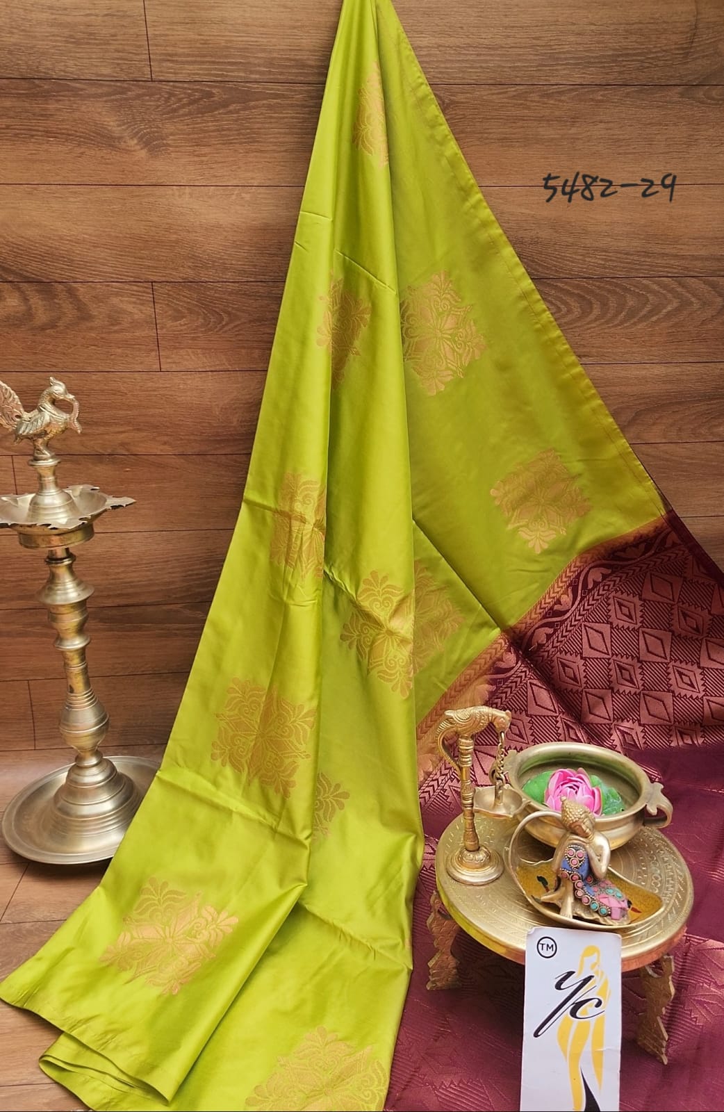 Borderless kanchi soft silk pattu saree