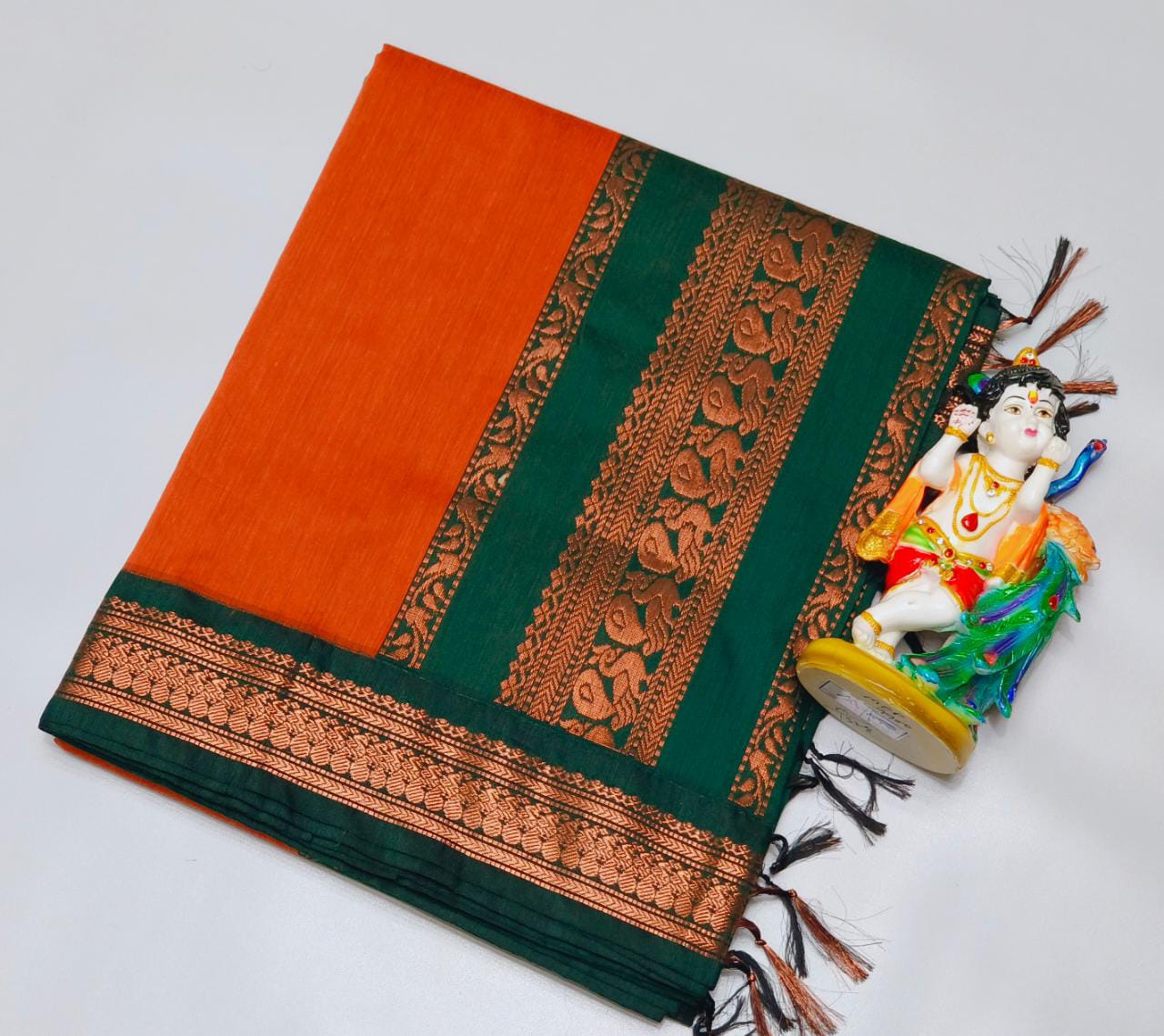 Copper border Kalyani cotton