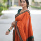 Copper border Kalyani cotton