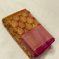 Mango yellow 2g gold - wedding silk - soft silk saree - silk mark certified