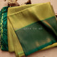 Light mehendi green and sea blue - Pure kubera pattu saree