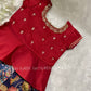 Kalamkari kids lehenga Pattu pavada - kids lehenga - girls pattu pavada - maggam work pattu pavada