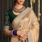 Kimora Fashion Kajal and Kimora Hits soft Tissue silk with Embroidary work - party wear saree