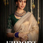 Kimora Fashion Kajal and Kimora Hits soft Tissue silk with Embroidary work - party wear saree