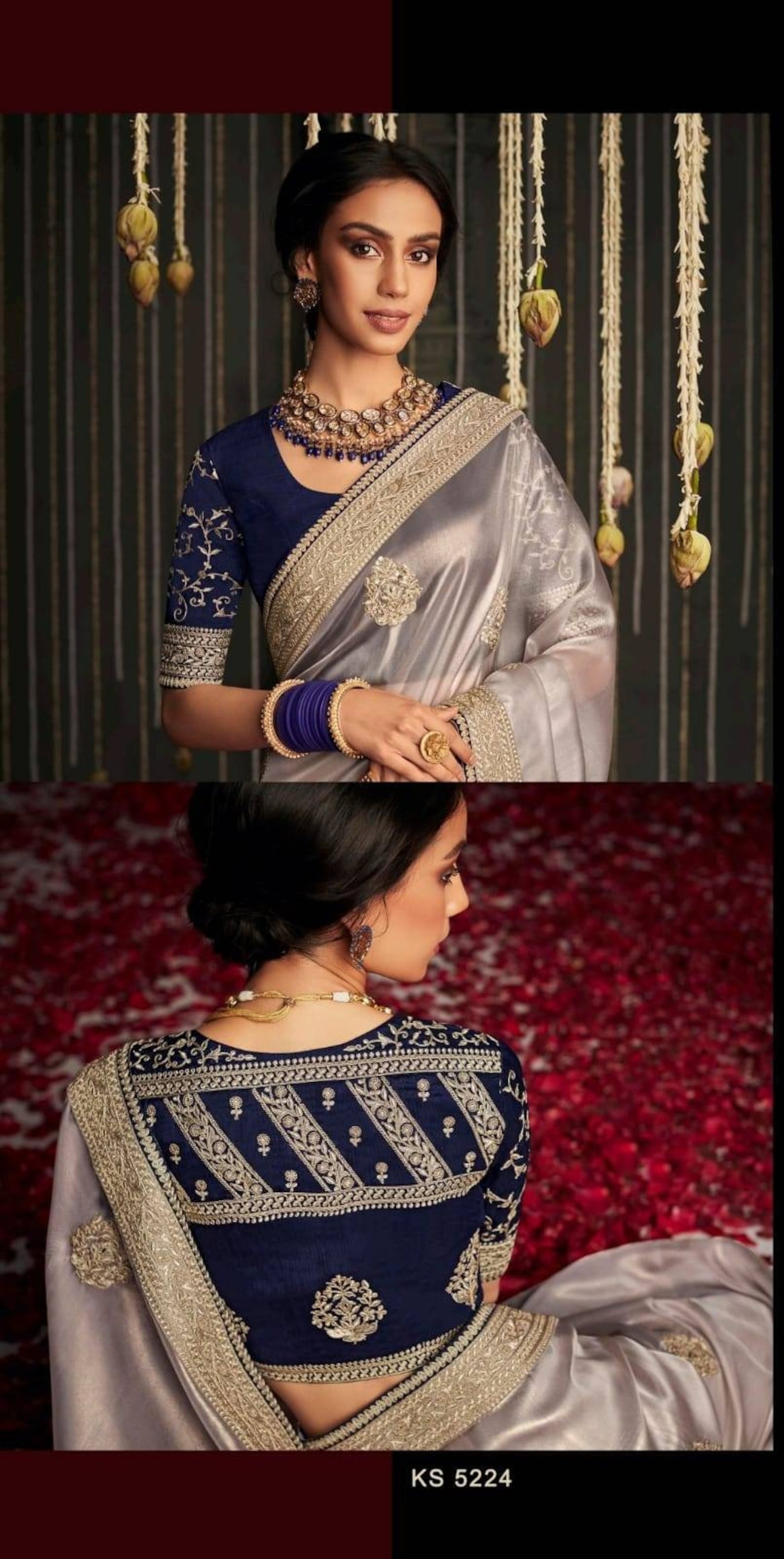 Kimora Fashion Kajal and Kimora Hits soft Tissue silk with Embroidary work - party wear saree