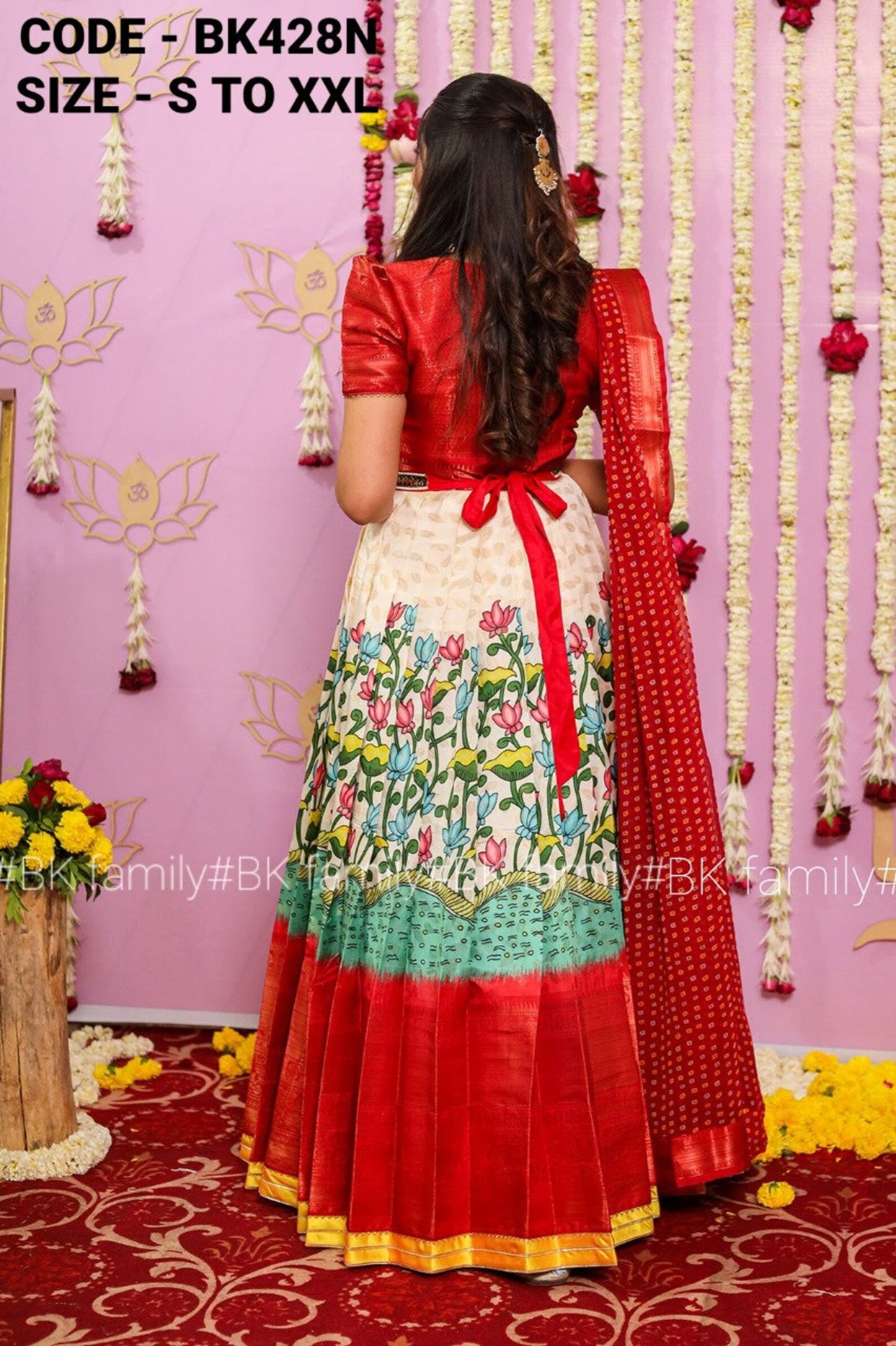 Kalamkari Pattu gown - indian traditional dress - party wear gown - floor length gown - pattu dress in uk