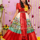Kalamkari Pattu gown - indian traditional dress - party wear gown - floor length gown - pattu dress in uk
