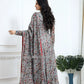 Steel Grey Indian Gown - Long party dresses