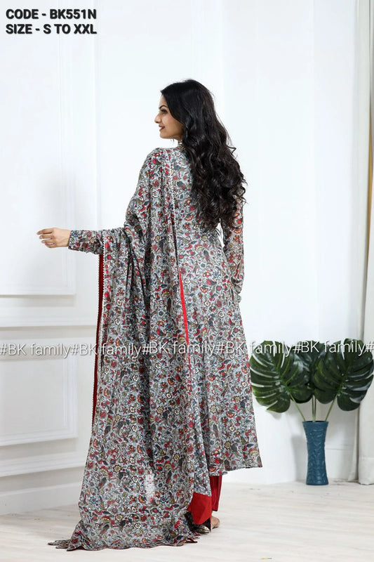 Steel Grey Indian Gown - Long party dresses - ONLY L size avaialbale