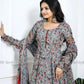 Steel Grey Indian Gown - Long party dresses - ONLY L size avaialbale