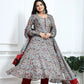 Steel Grey Indian Gown - Long party dresses