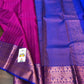 Magenta and bright blue kanchipuram pure silk saree - wedding silk - pure silk saree - silk mark certified, saree for women in uk