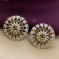 clearance / SALE Gold finish Big stud earrings - Indian style earrings, Stonework Studs