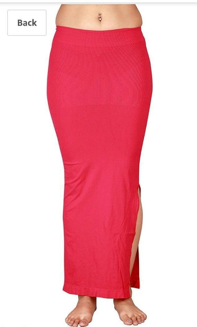 Trendzmy Women's Red Lycra Full Elastic Saree Shapewear Petticoat Free Size  – TrendzMy