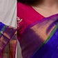 Royal blue with dark pink Pure Uppada silk saree
