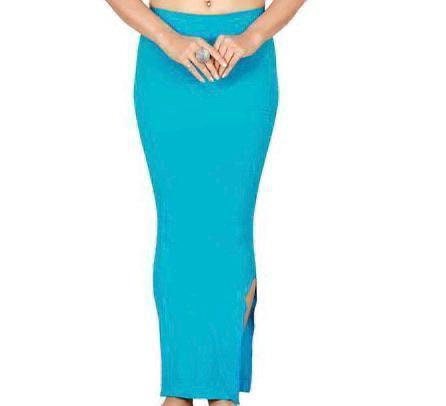 Women Microfiber Saree Shapewear Petticoat Waist Trimmer Thigh Slimmer - Side Slit in Stitched Petticoat