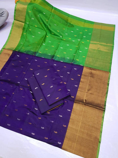 Uppada soft silk big border saree