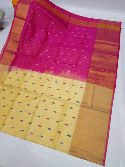 Uppada soft silk big border saree