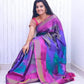 Uppada semi silk ikkat design saree - purple and pink saree - saree for women