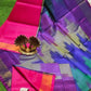 Uppada semi silk ikkat design saree - purple and pink saree - saree for women