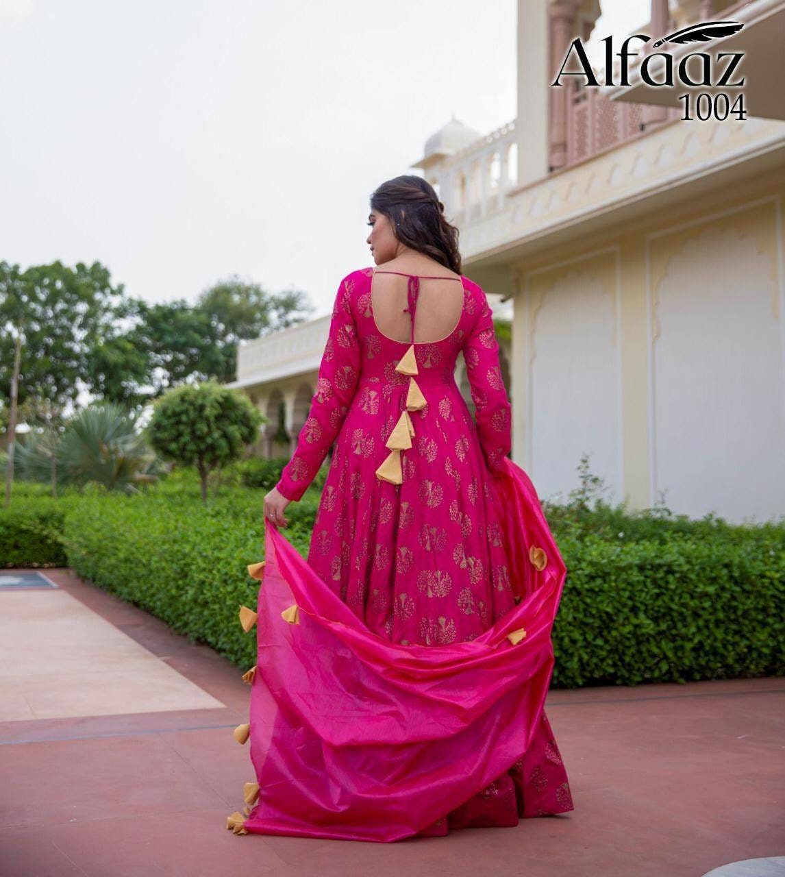 Fantastic Multi Sequins Work Pink Color Gown – Amrutamfab