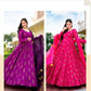 Anarkali designer gown, readymade Rani pink and purple indian gown