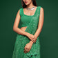 Pasta Green saree - sequins saree in georgette - party wear saree - wedding saree, saree for women, saree for Christmas