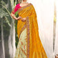 Clearence - Luxury Designer saree - Doller silk party wear saree, Wedding saree, Embroidered saree, Bridal wear silk saree, christmas pary saree