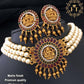 Lakshmi choker, Matte finish premium quality choker set, Indian Jewellery, Indian  choker necklace kempu stone chocker set
