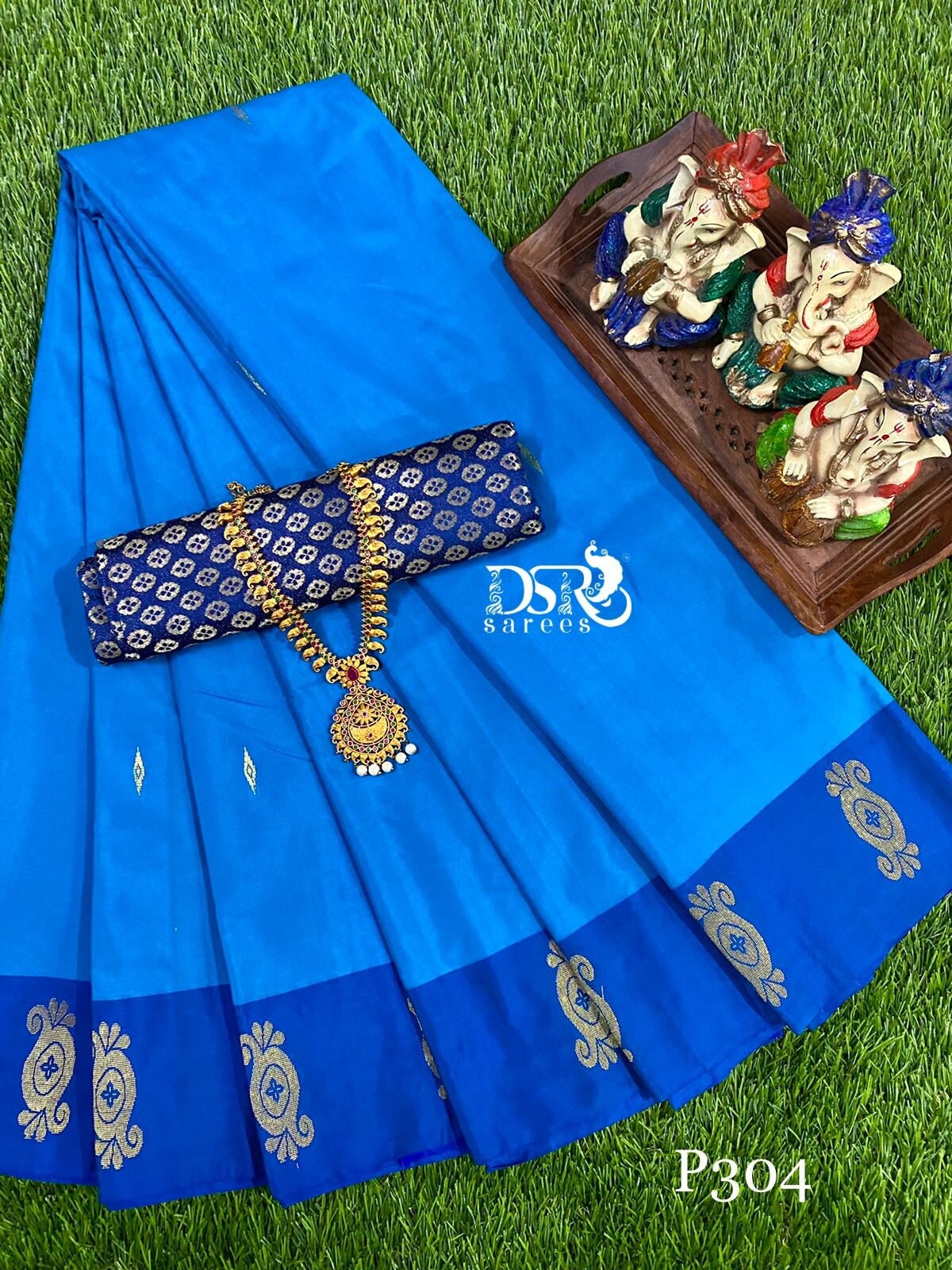 Blue Arani Pattu saree -  Swarnakala Pattu - Silk zari - with FREE extra brocade blouse - soft silk saree for women