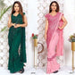 Shimmering Red - One Minute Saree ready to wear sarees, party wear saree, wedding saree for Christmas Half-and-Half, Ruffle saree