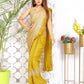 Shimmering yellow - One Minute Saree ready to wear sarees, party wear saree, wedding saree saree for Christmas