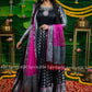 Black and pink Pattu Gown- indian traditional dress - party wear gown - floor length gown