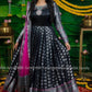 Black and pink Pattu Gown- indian traditional dress - party wear gown - floor length gown